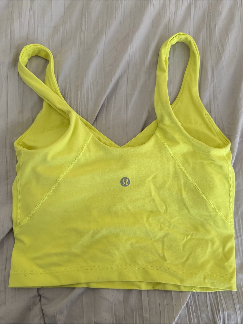 lululemon athletica Neon Yellow Supportive Athletic Tank